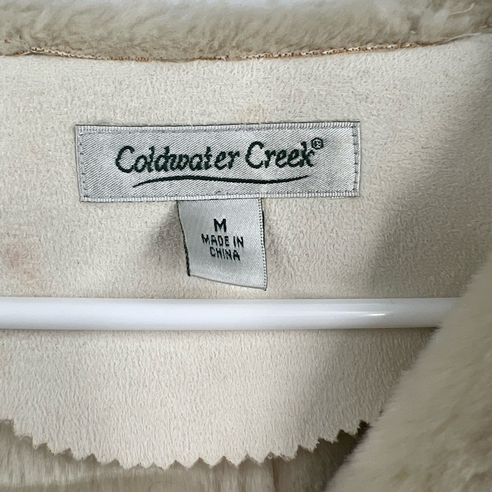 Coldwater Creek white faux leather jacket size M - Picture 3 of 9